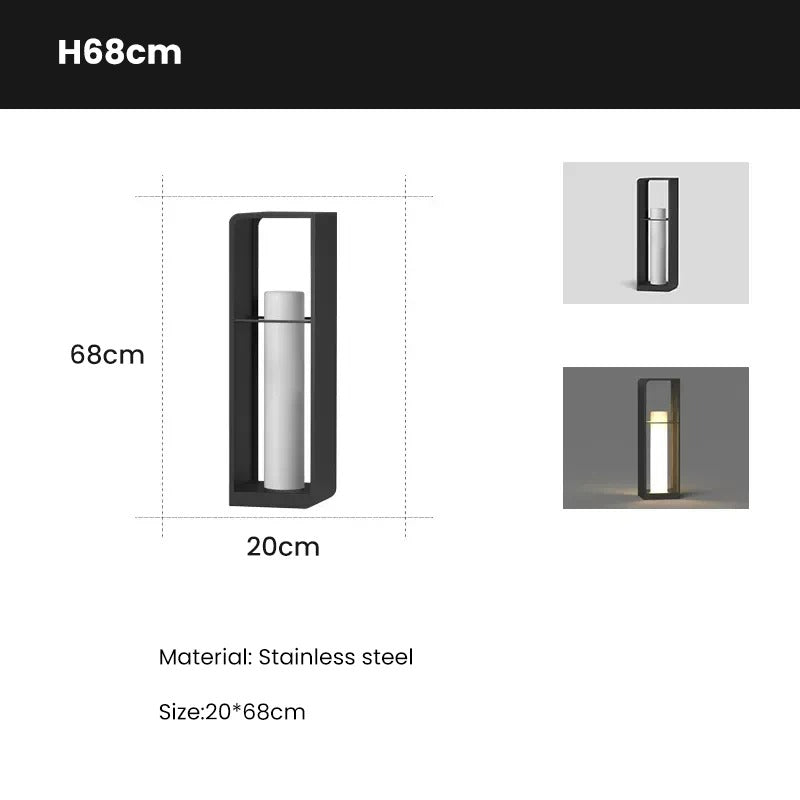Modern Solar Garden Light - Villa Lawn LED Outdoor Lights Pathway Lamps Waterproof Landscape Lighting Courtyard Decor Floor Light