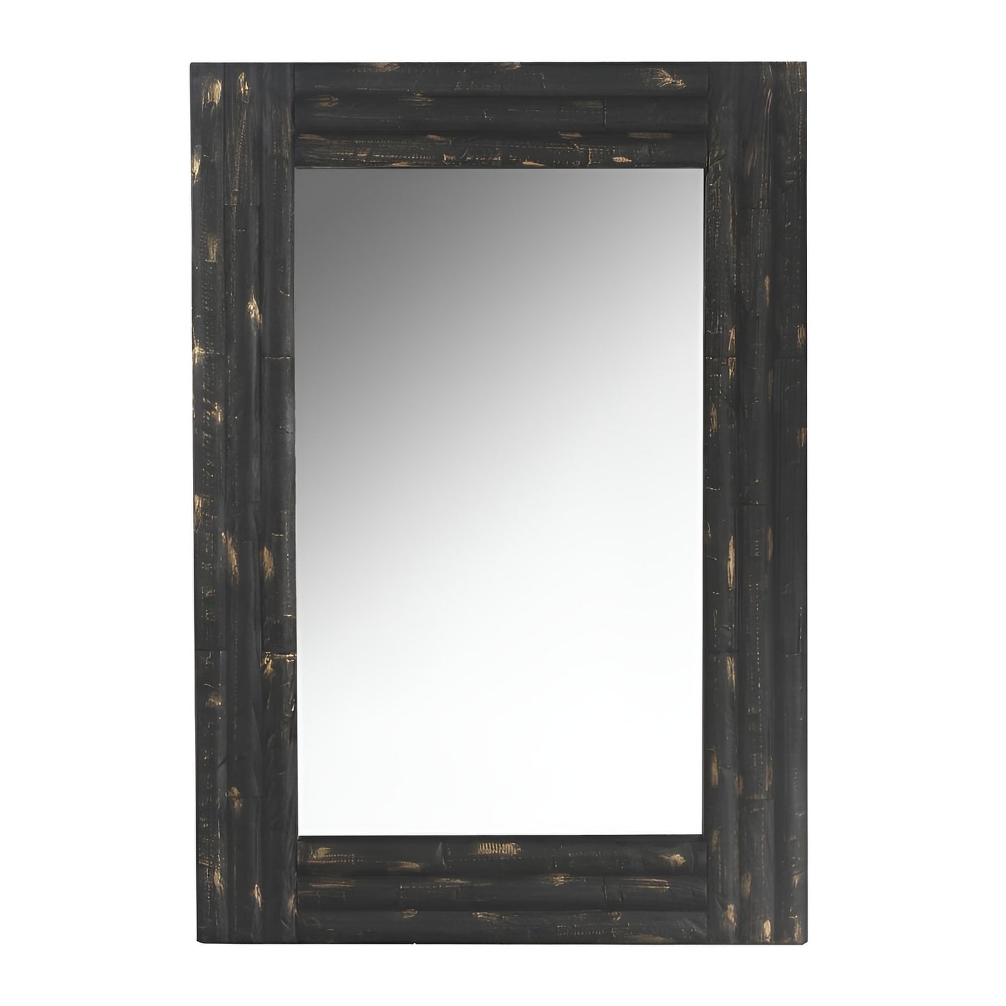 Sleek and Simple: Rectangle Wooden Black Wall Mirror for a Minimalist Touch