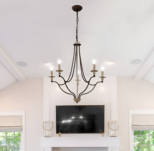 Rawson 26-Inch 5-Light French Country Empire Antique Candle Style Chandelier