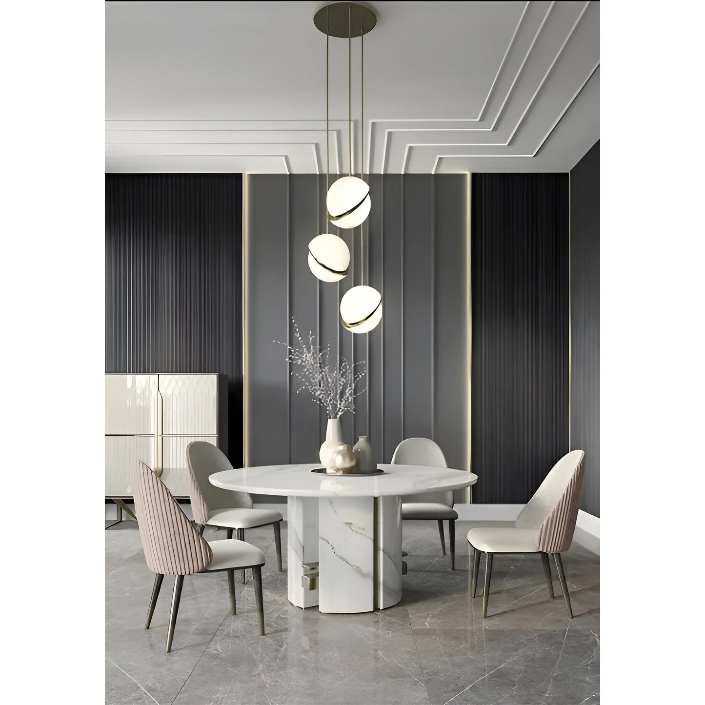 Rivaan 3-Light Globe Pendant Chandelier, Luxury Modern Lights