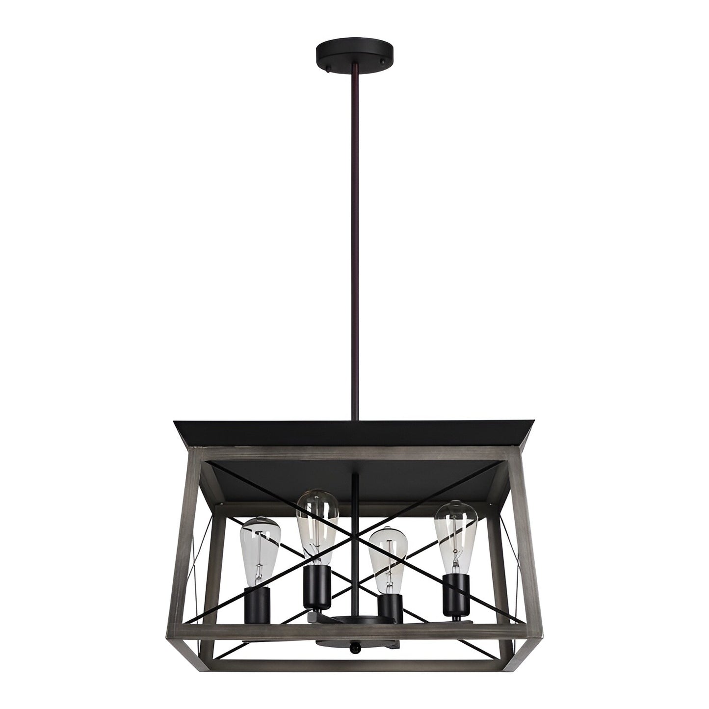 Open Cage Lantern, Geometric Chandelier Open Cage Ceiling Light