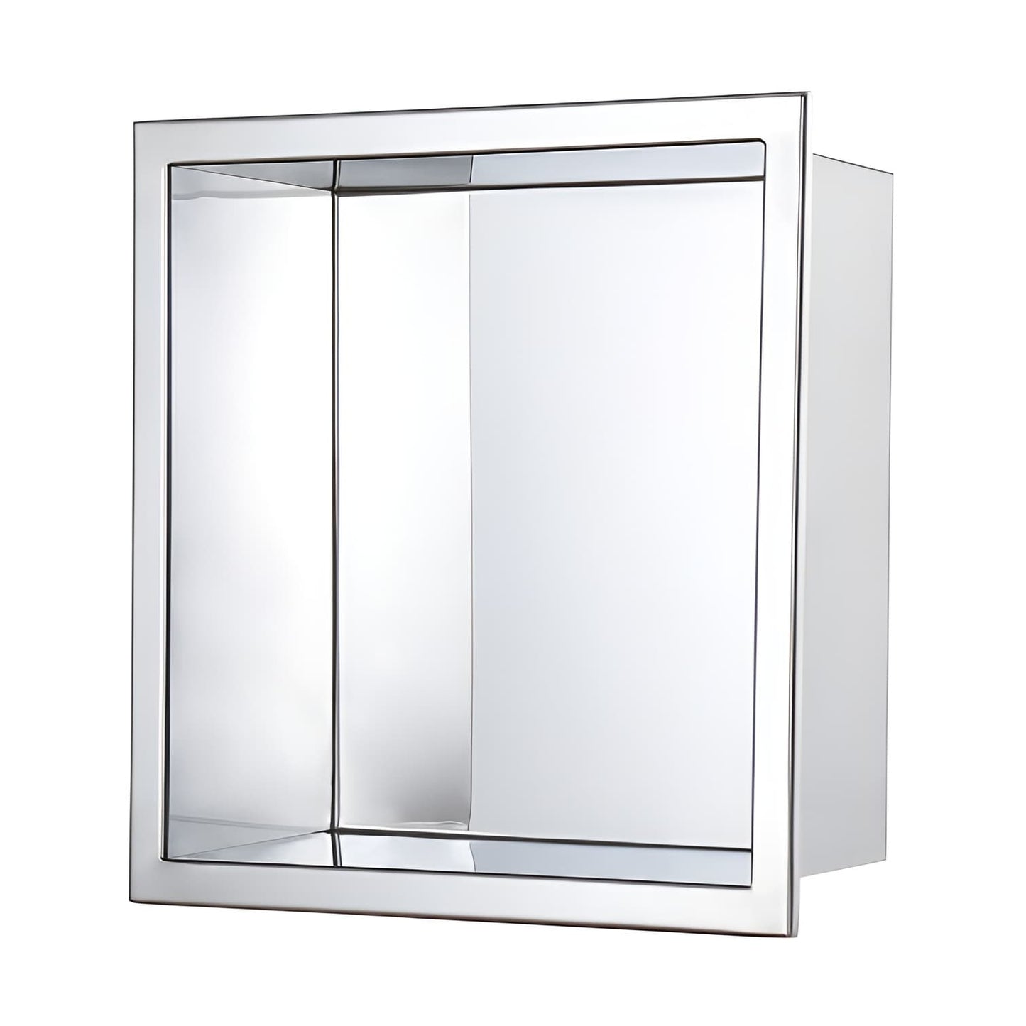 Shower Niche Matte Black 12" x 12" Stainless Steel Shelf Wall-insert