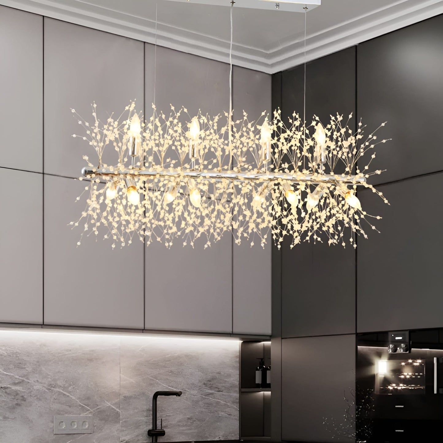 Crystal Pendant: Illuminate Your Kitchen with Luxury and Chic Style