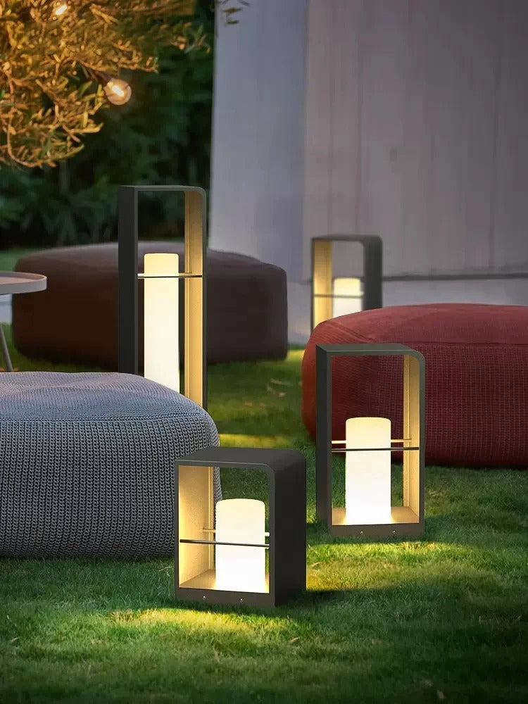 Modern Solar Garden Light - Villa Lawn LED Outdoor Lights Pathway Lamps Waterproof Landscape Lighting Courtyard Decor Floor Light