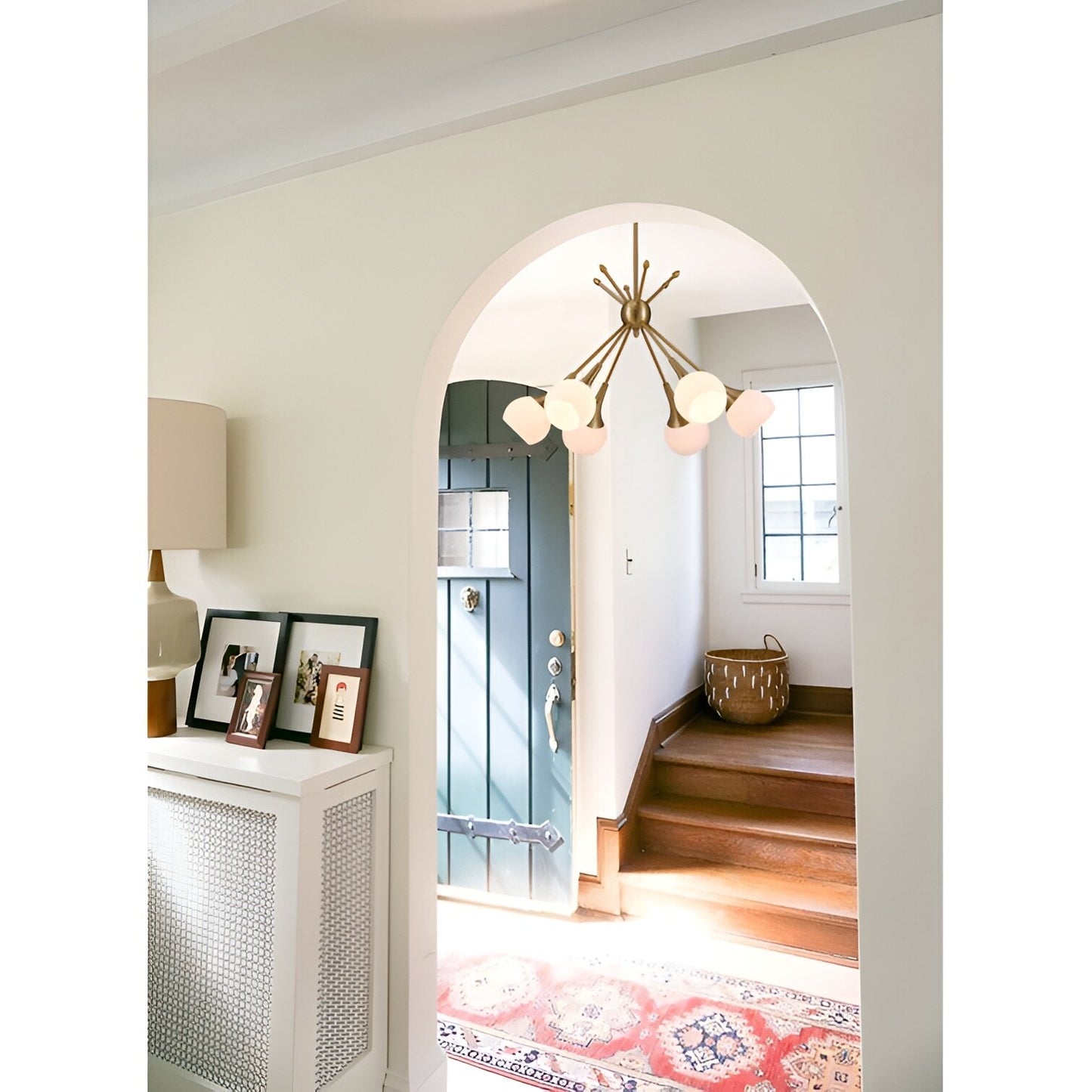 Evansville 6 - Light Sputnik Pendant, Modern Ceiling Chandelier with Futuristic Style