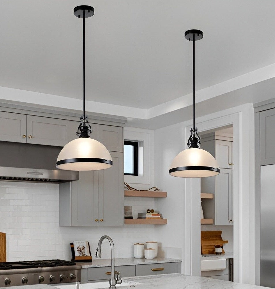 Traditional Lights, White Ceiling Light Pendant, Lamp Fixture 12-Inch Modern Elegance