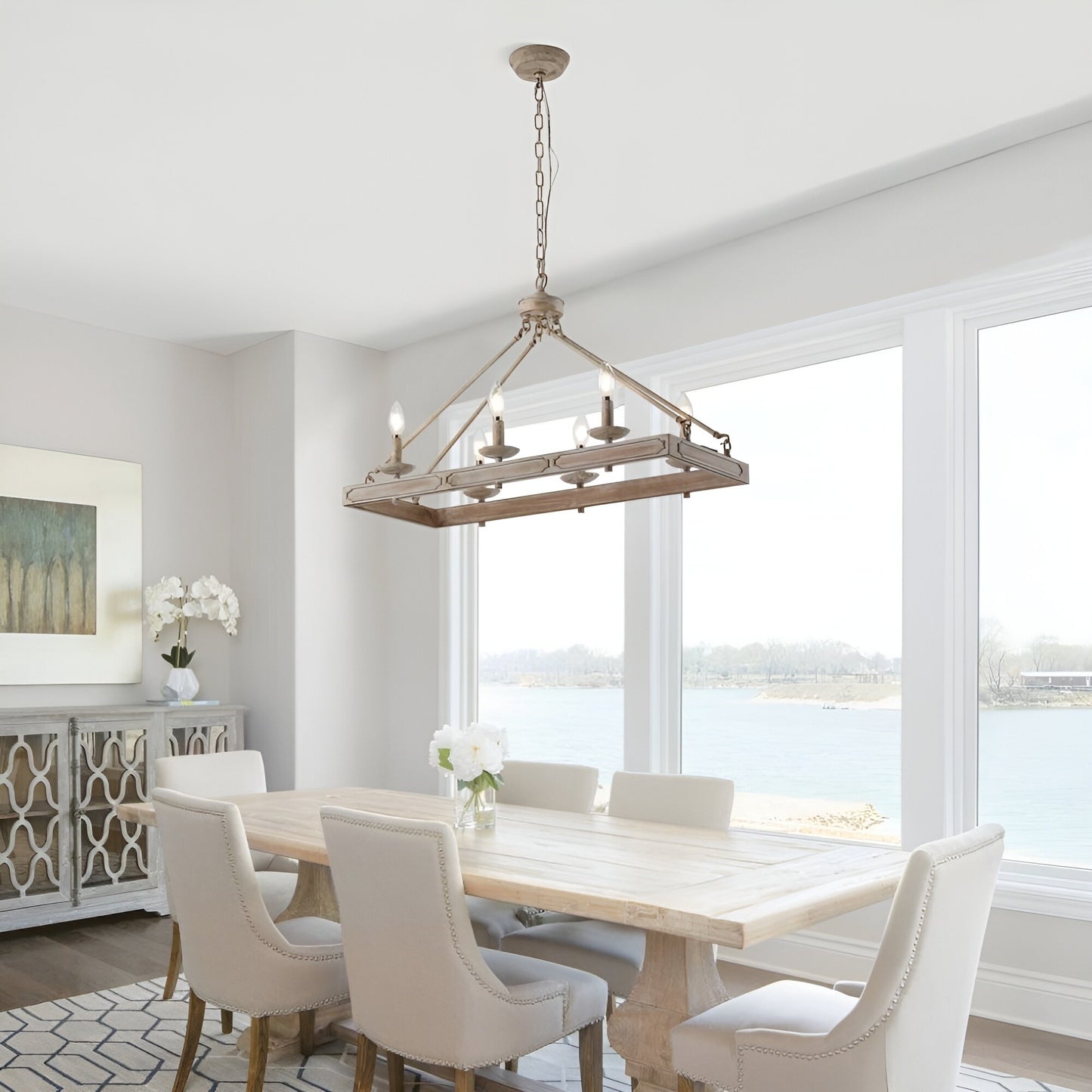 Martines 6-Light Kitchen Island Pendant - Rustic Elegance Crafted in Steel! πΏπ‘