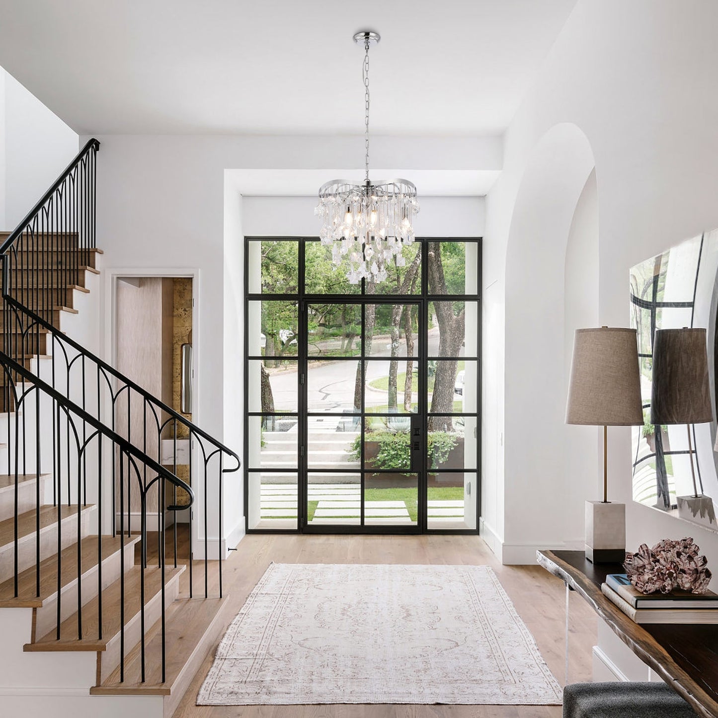 Modern Glam Tiered Crystal Chandelier, Luxury Lighting Classic Ambiance