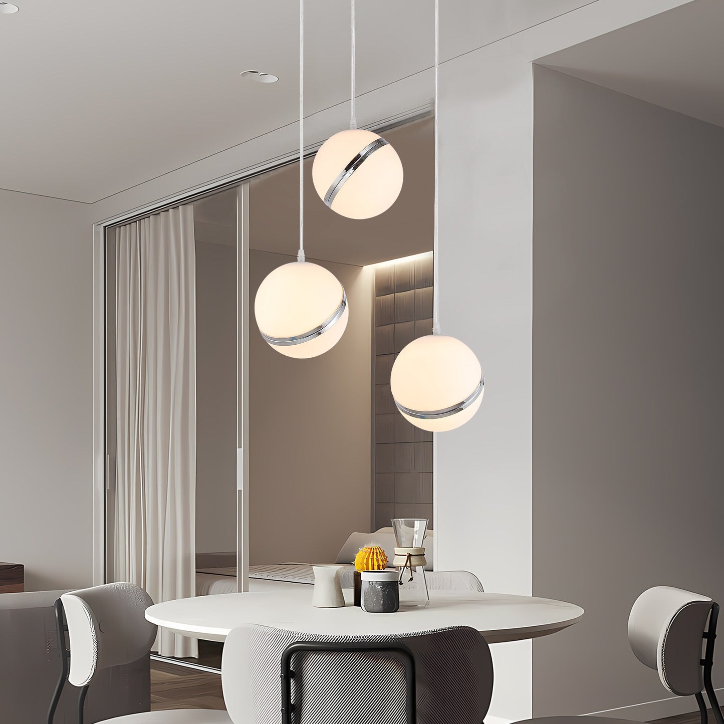 Rivaan 3-Light Globe Pendant Chandelier, Luxury Modern Lights