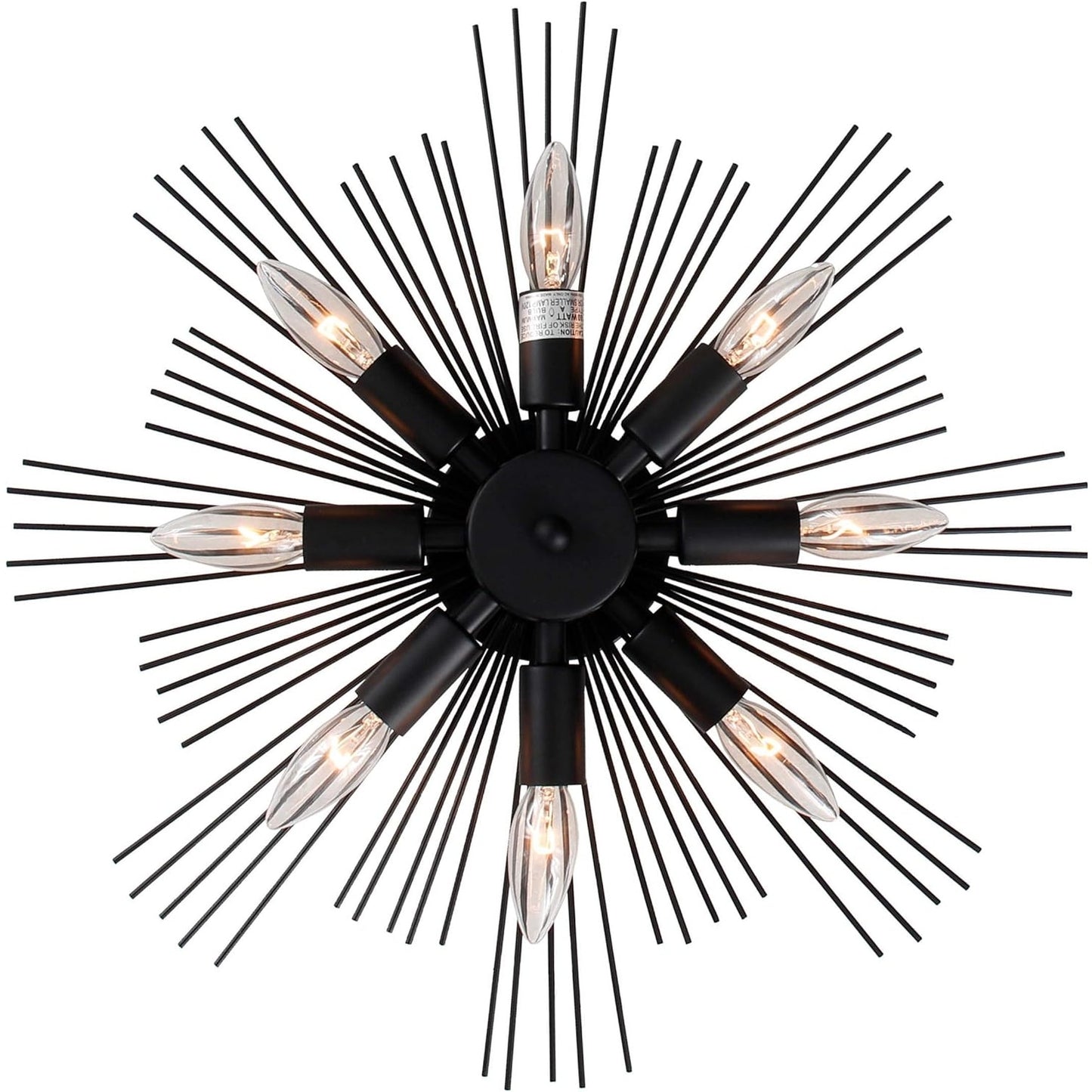 Steel Flush Mounted Star Sconce, Sci-fi Futuristic Style