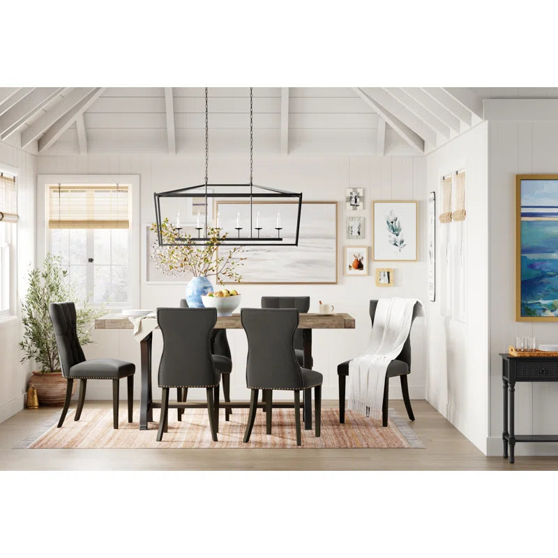 Minimalist Linear Rectangle Chandelier/Lantern for Kitchen Island