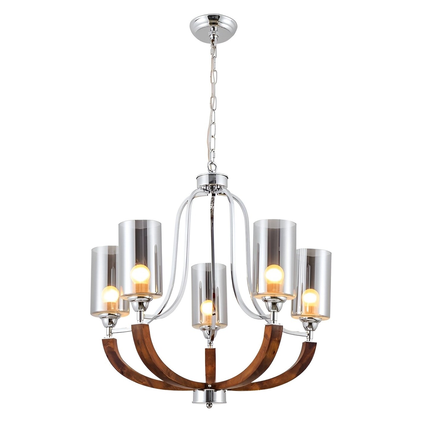 Dimmable Empire Medieval Farmhouse Style Chandelier, Candle Style (5 Lights)