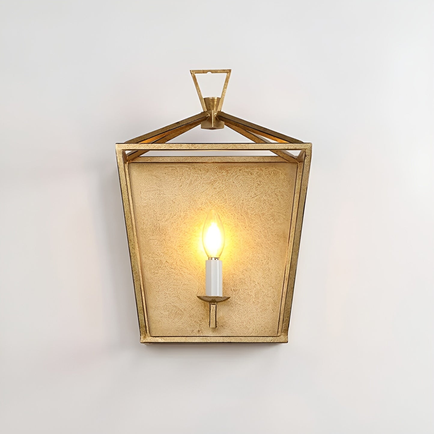 Vintage Gold Wall Sconces - Industrial Retro Style (Set of 2) Candle Wall Lights