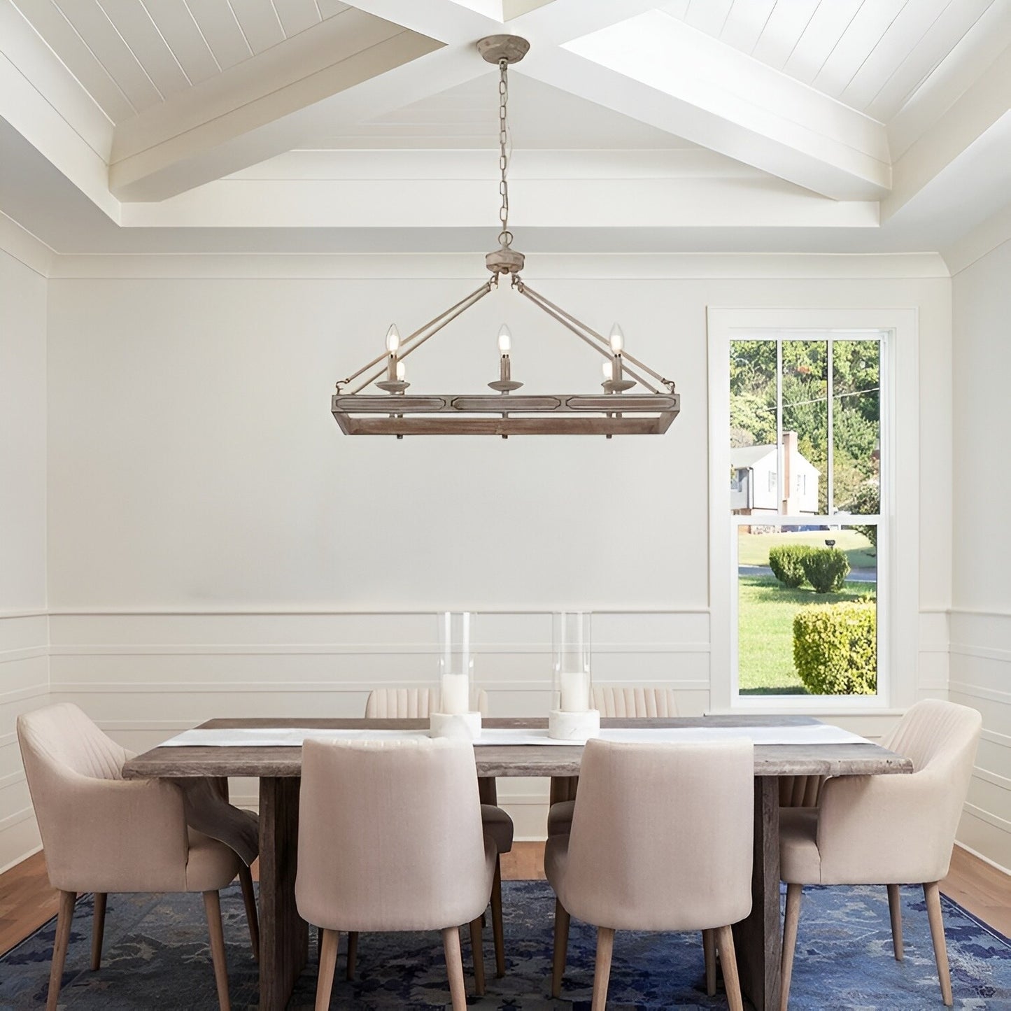 Martines 6-Light Kitchen Island Pendant - Rustic Elegance Crafted in Steel! πΏπ‘