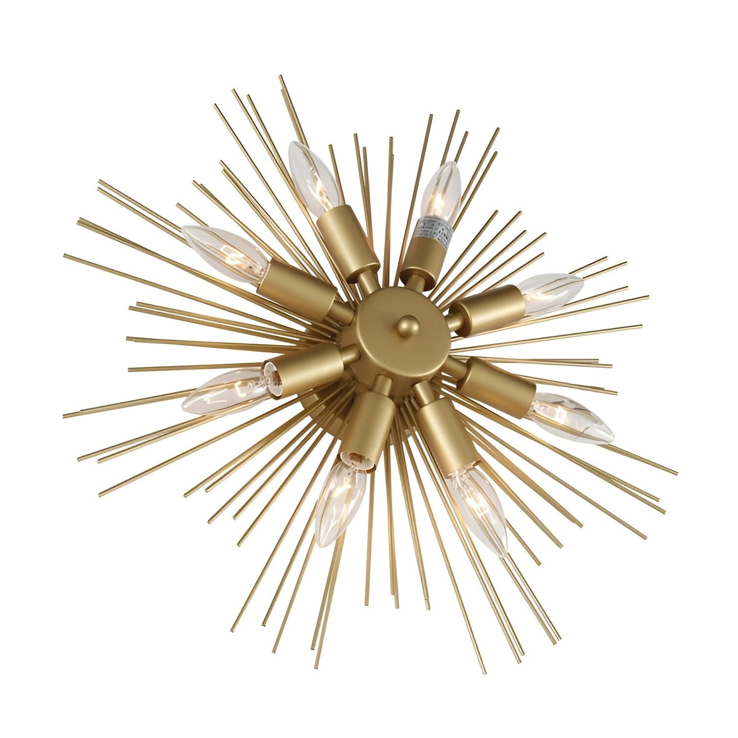 Steel Flush Mounted Star Sconce, Sci-fi Futuristic Style