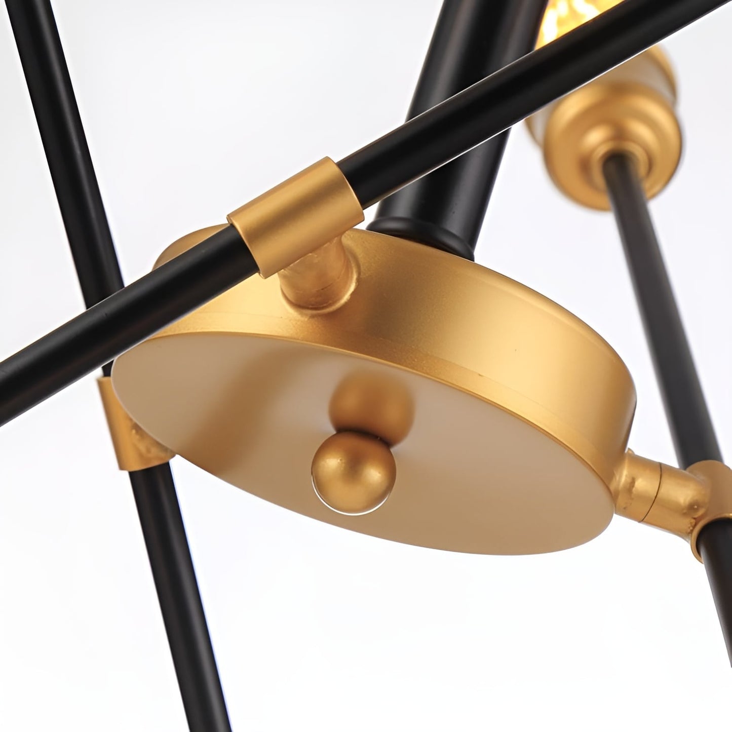 Timaios 6 - Light Sputnik Sci-fi Star Chandelier (Black/Gold)