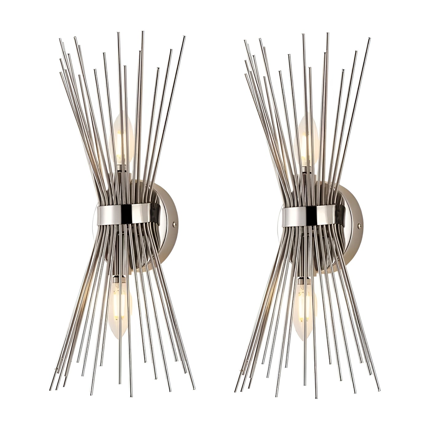 Steel Candle Wall Lights, Art Decor Wall Sconces Game of Thrones Style (Set of 2)