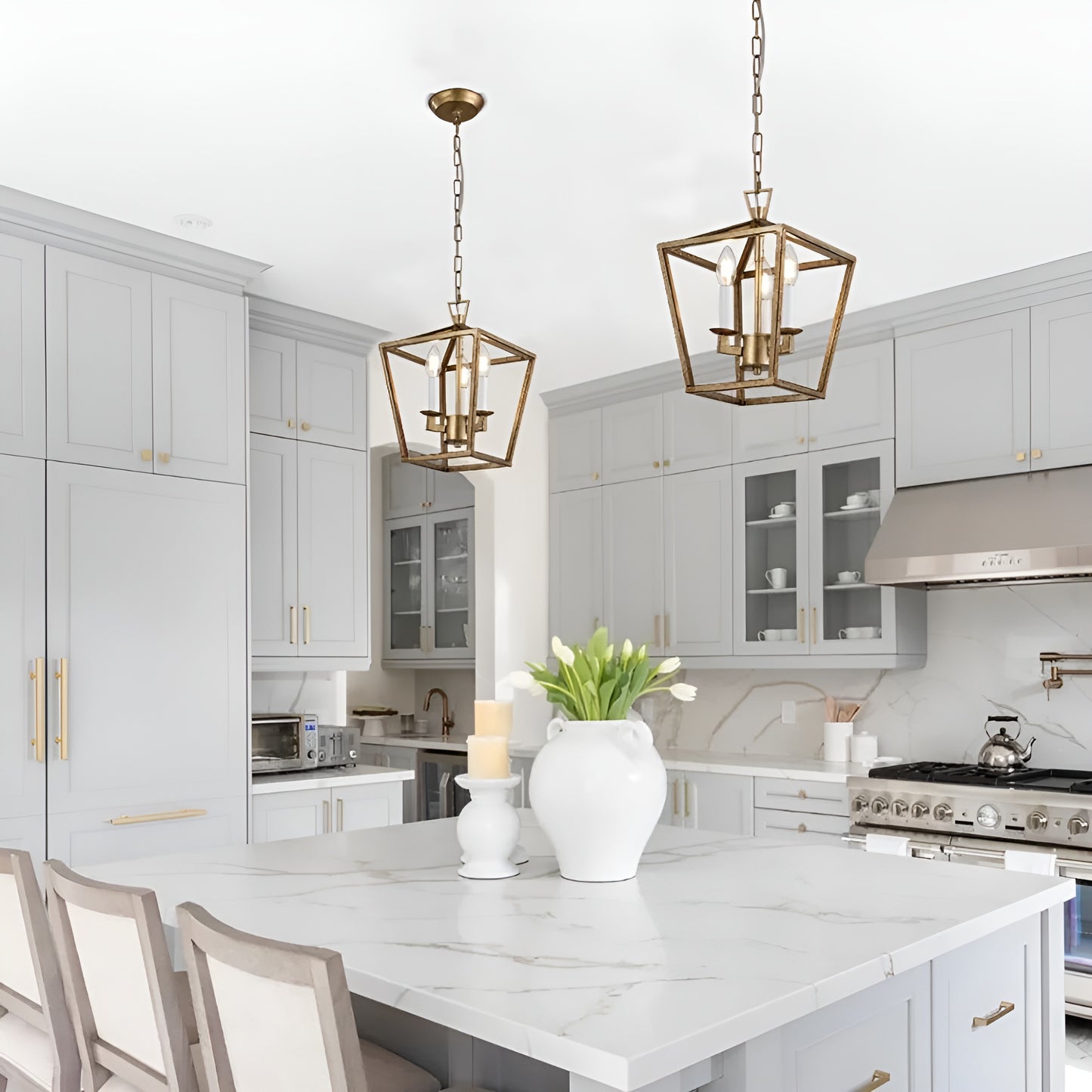 Open Cage Lantern Pendant, Medieval Entry Kitchen Island Mini Chandelier