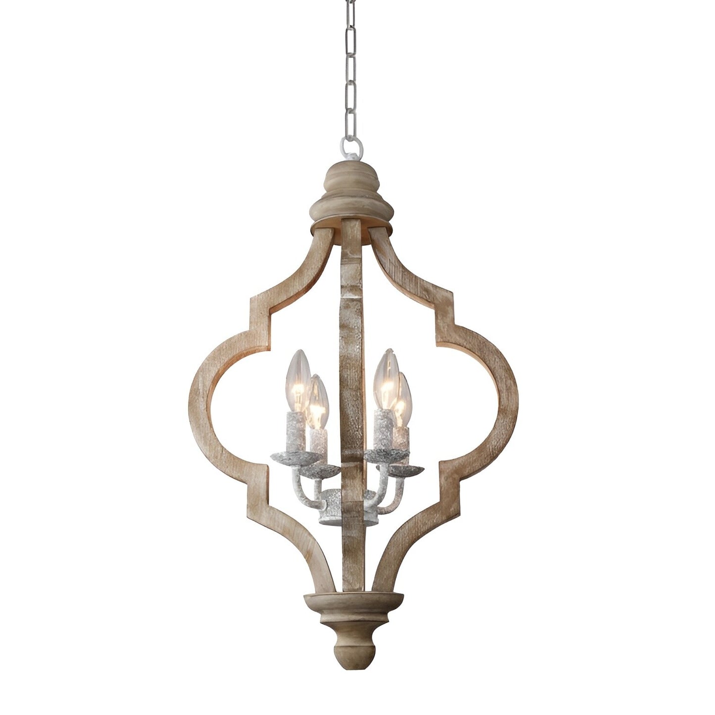 Medieval Carrizal 4-Light Candle Style Geometric Chandelier, Ancient Old Times Lamp