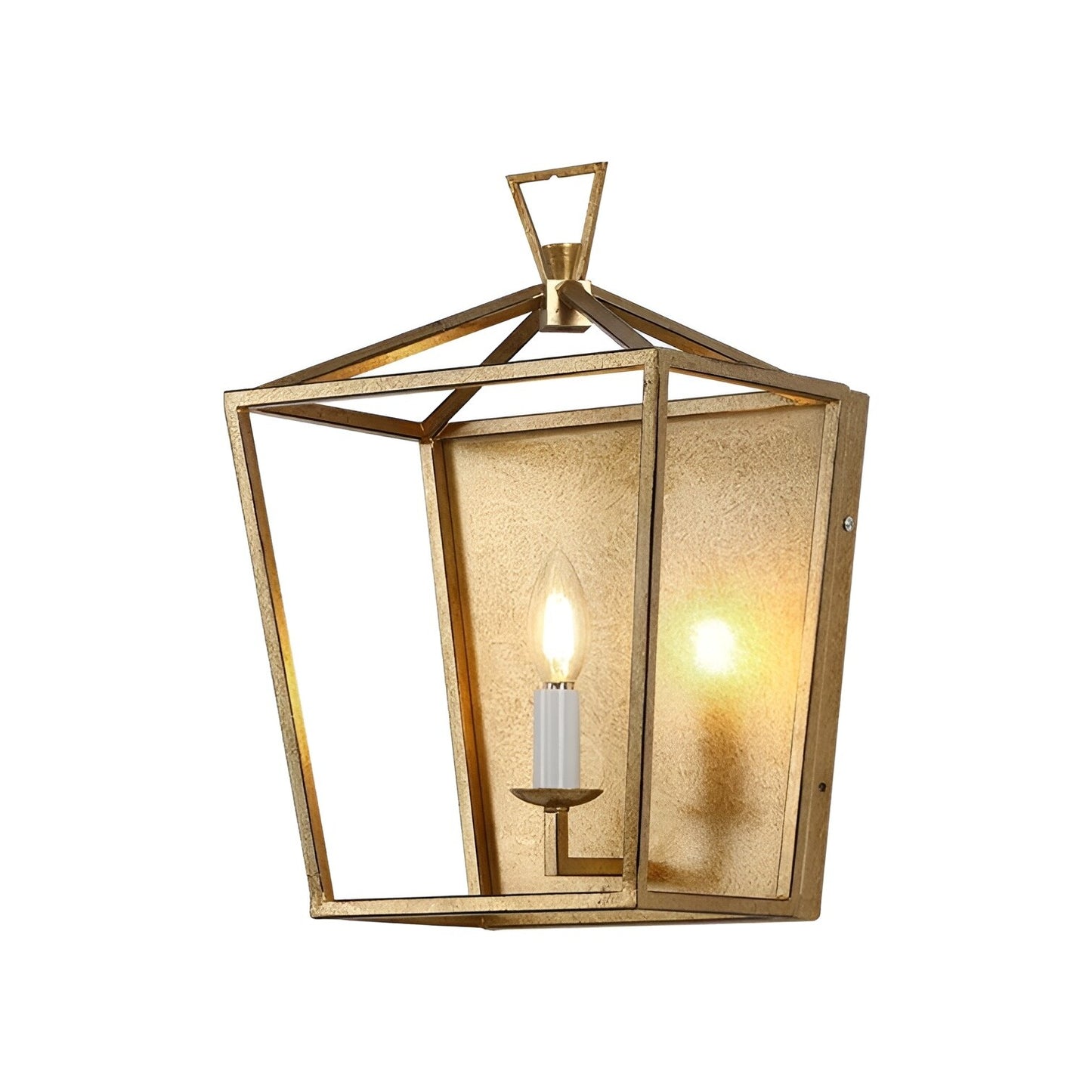 Vintage Gold Wall Sconces - Industrial Retro Style (Set of 2) Candle Wall Lights