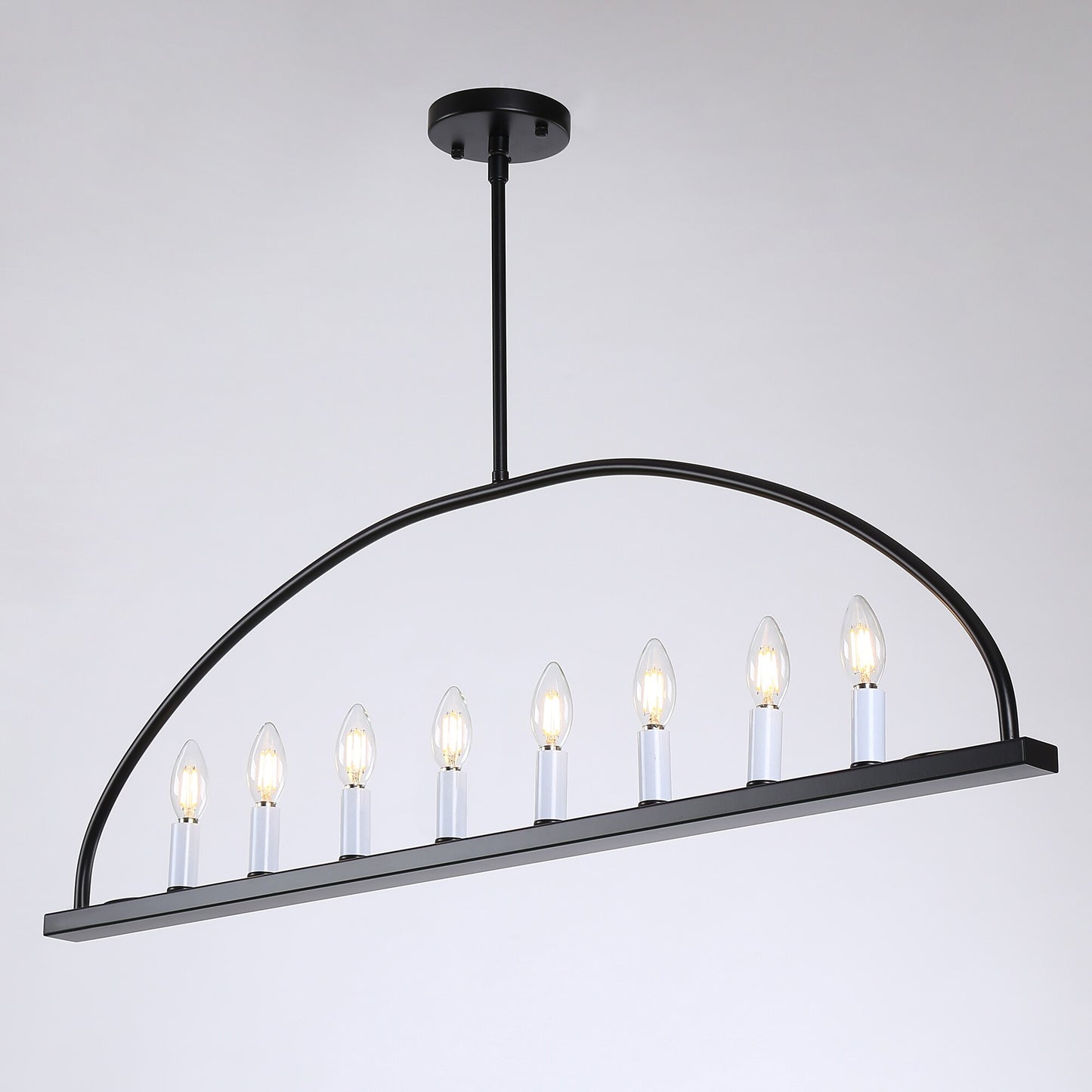 Linear Kitchen Island Minimalist Pendant Light, 8 Lights 38 inch