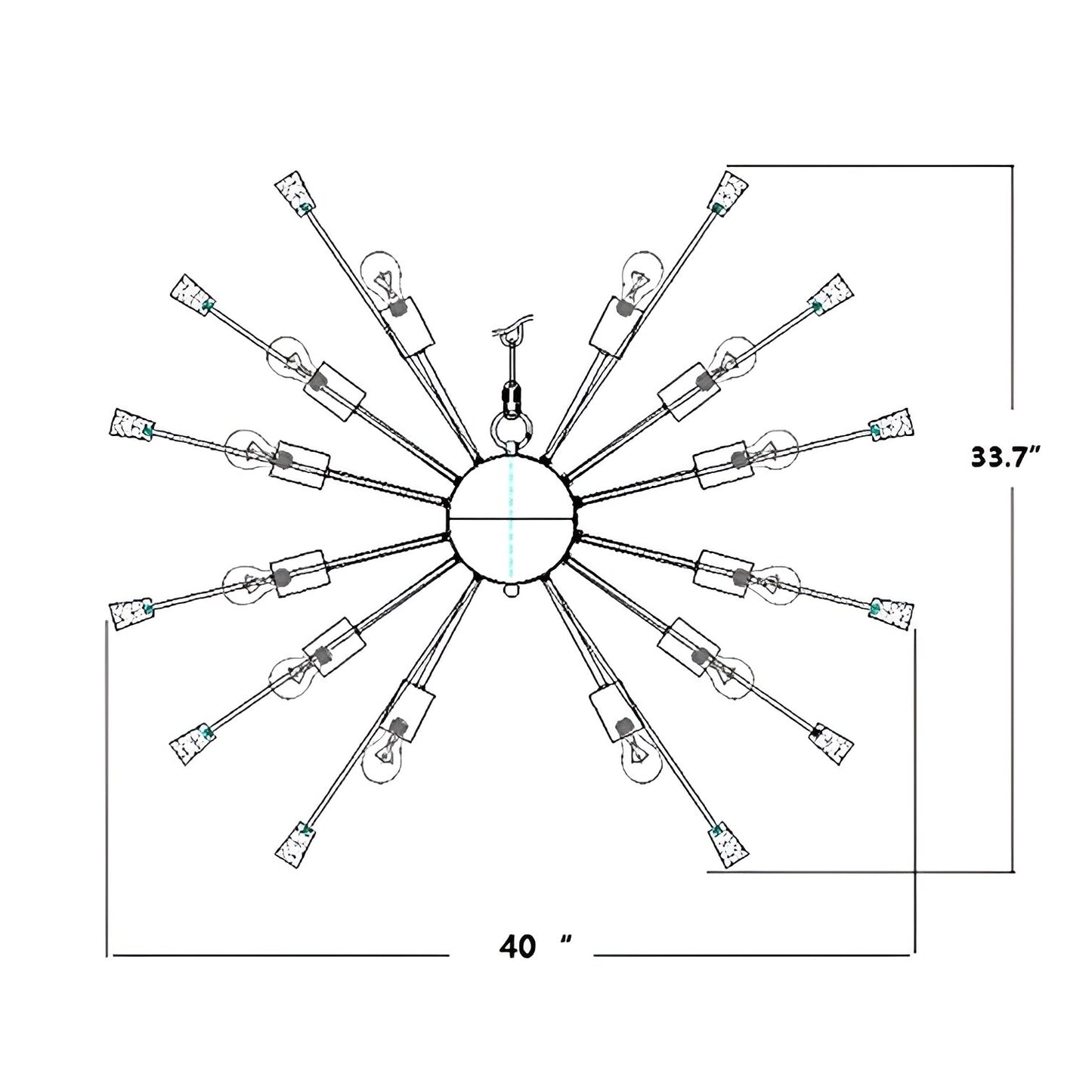 Martucci 24-Light Sputnik Chandelier - Illuminate Your Space with Celestial Elegance! β¨π