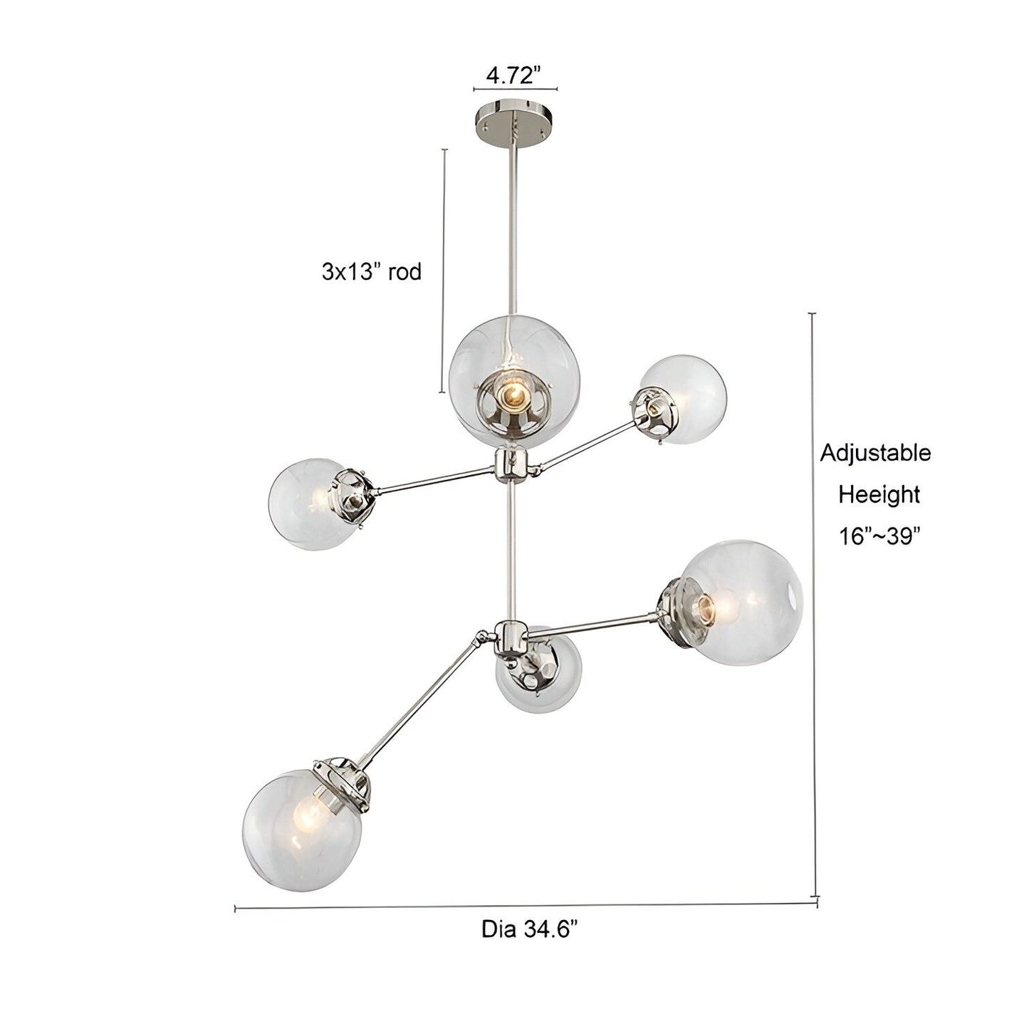 Modern Elegance: Meeks 6-Light Sputnik Sphere Chandelier for Stylish Illumination β¨