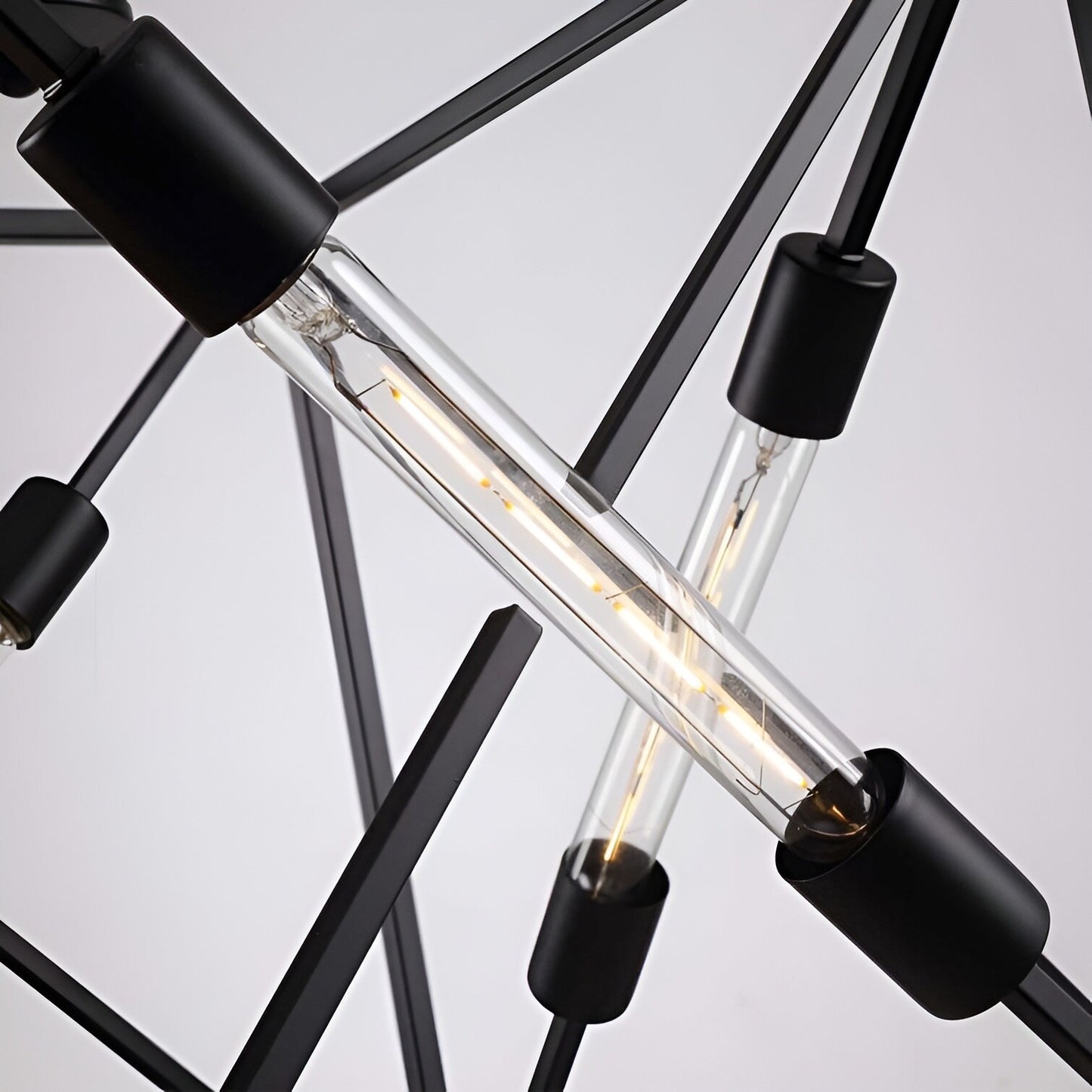 Square Sci-fi Metal Cage Ceiling Light, Open Frame Cube Pendant Lamp Andi 4-Light
