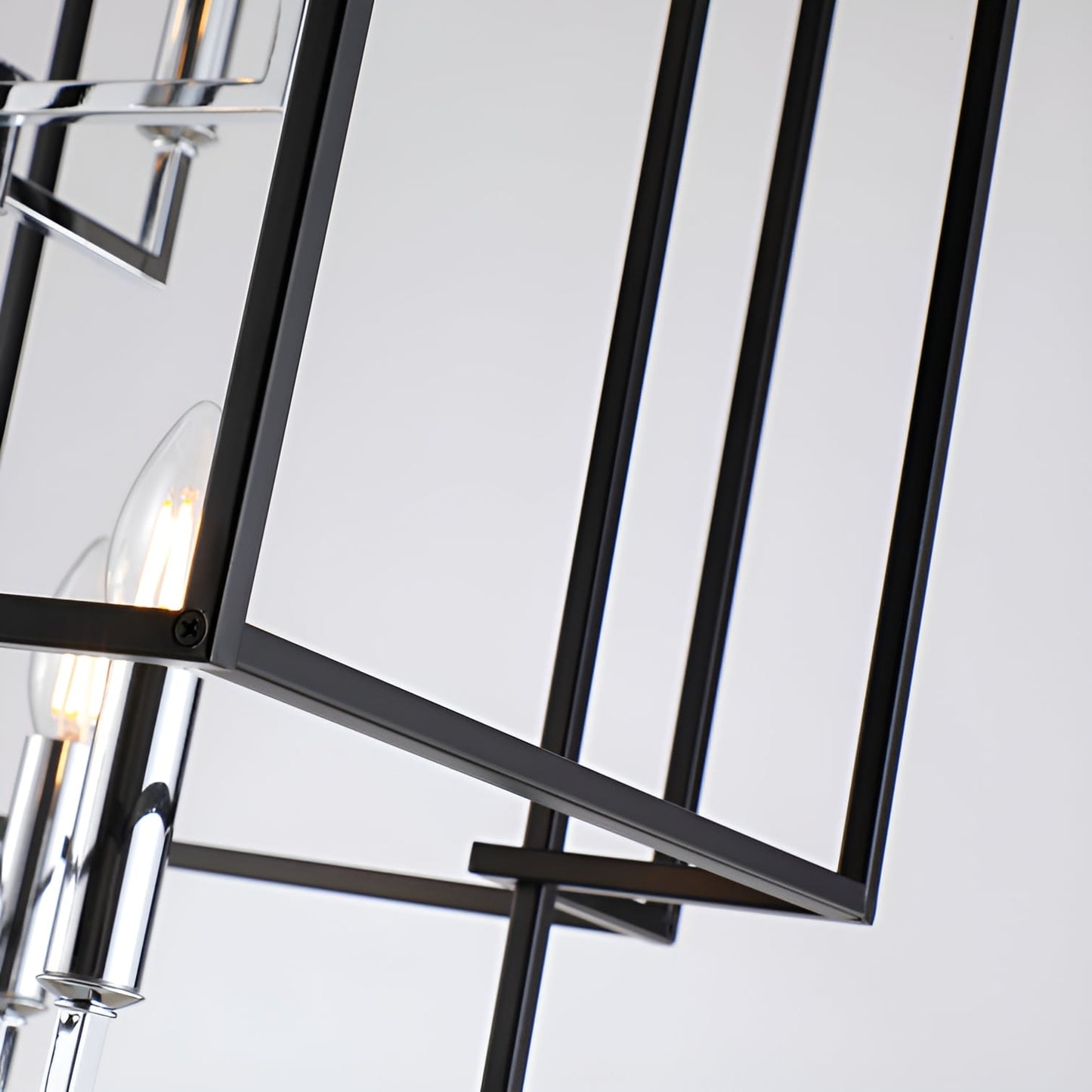 Transitional 8-Light Pendant Chandelier with Spacious 22" Width and 28" Height - Open Frame Cage Design