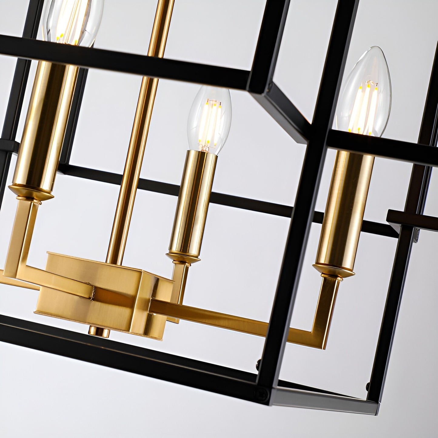 Transitional 8-Light Pendant Chandelier with Spacious 22" Width and 28" Height - Open Frame Cage Design