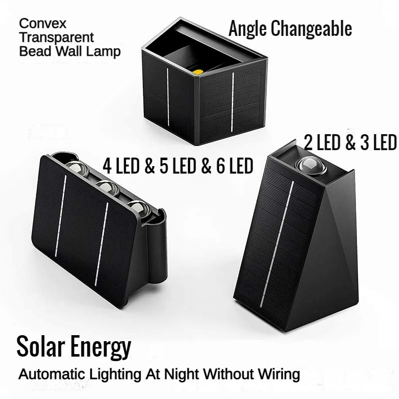 External Solar Lights, Outdoor Wall Sconce - Lamp Facade Porch Light Decor Garden Solar Lighting Home Decoration Luminaire