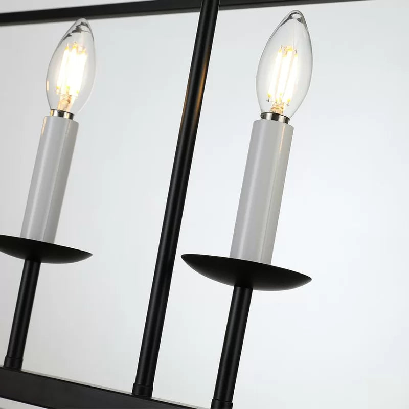 Minimalist Linear Rectangle Chandelier/Lantern for Kitchen Island