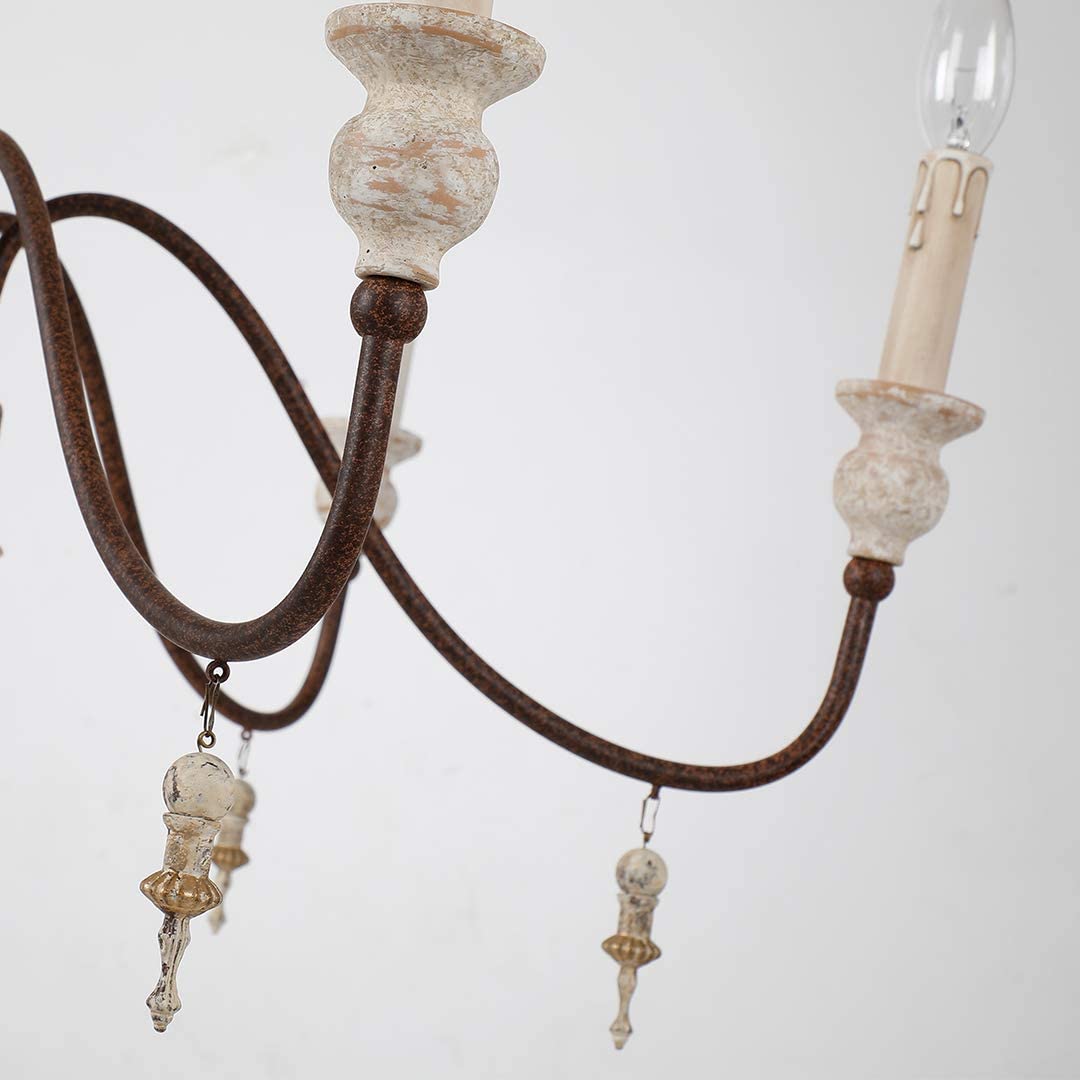 Traditional Middle Age Chandelier - Antique Style Ceiling 6 Light