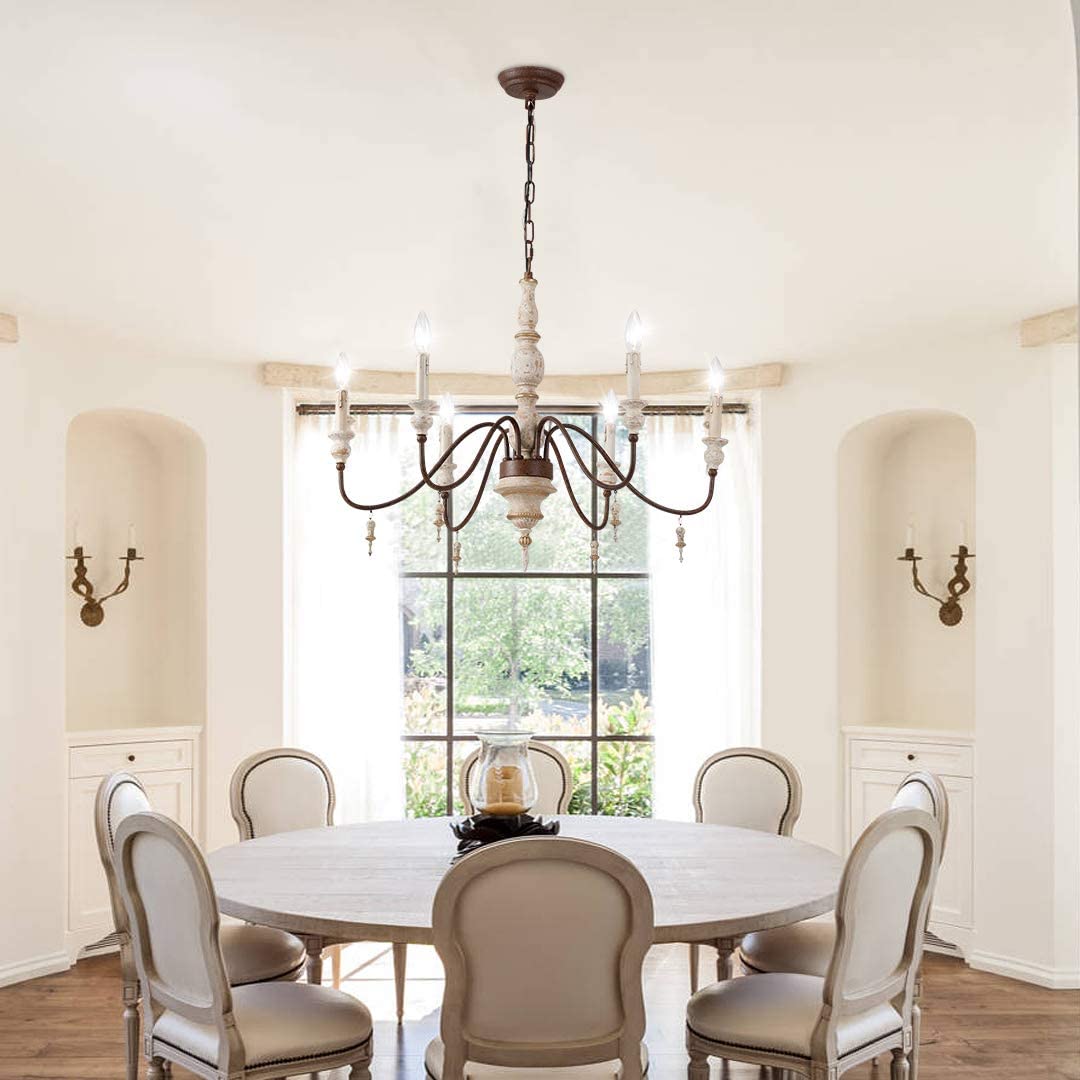 Traditional Middle Age Chandelier - Antique Style Ceiling 6 Light