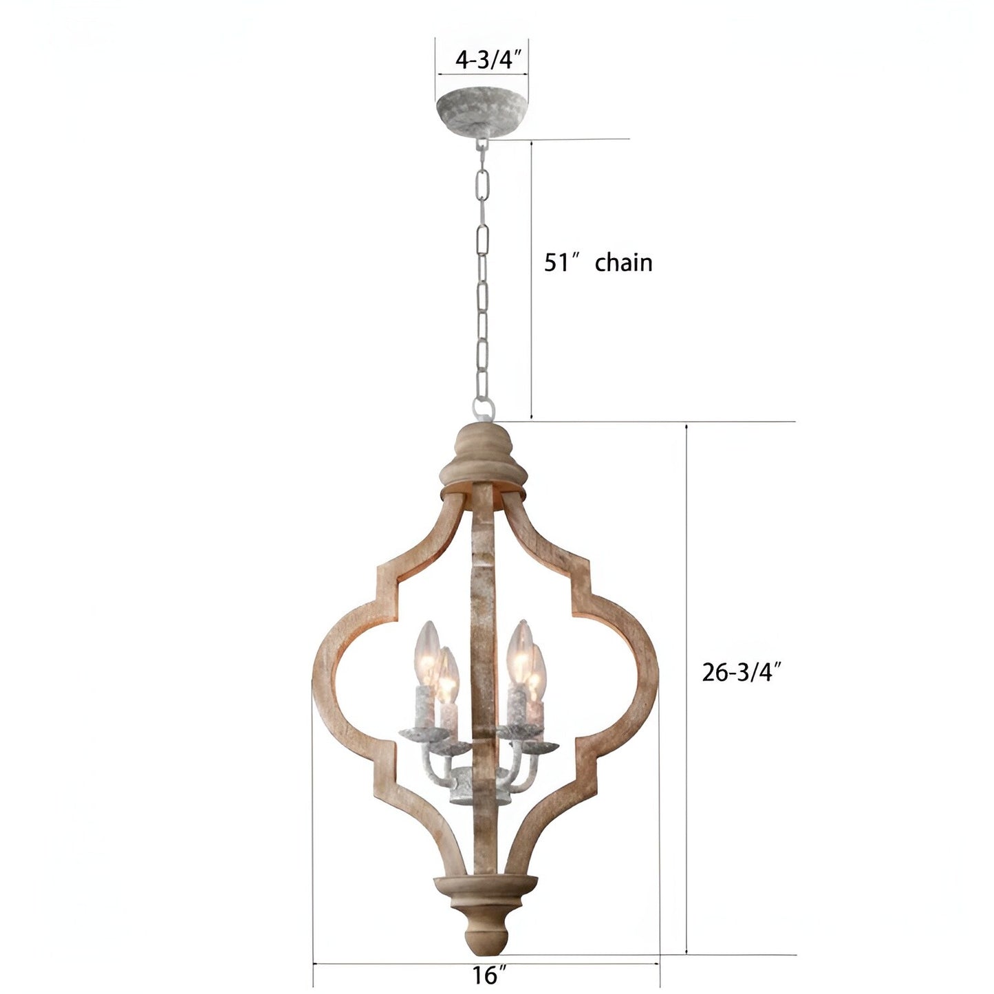 Medieval Carrizal 4-Light Candle Style Geometric Chandelier, Ancient Old Times Lamp