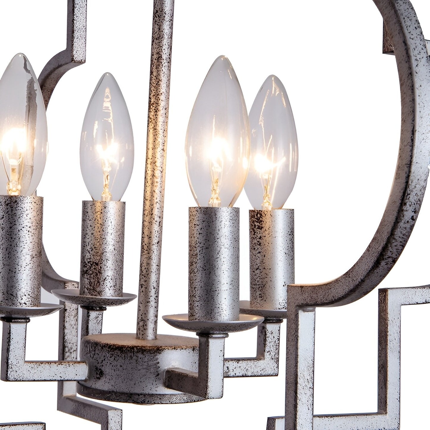 DecoMust Dequinton 4-Light Silver Ancient Style Medieval Pendant - Timeless Charm Illuminated β¨π°