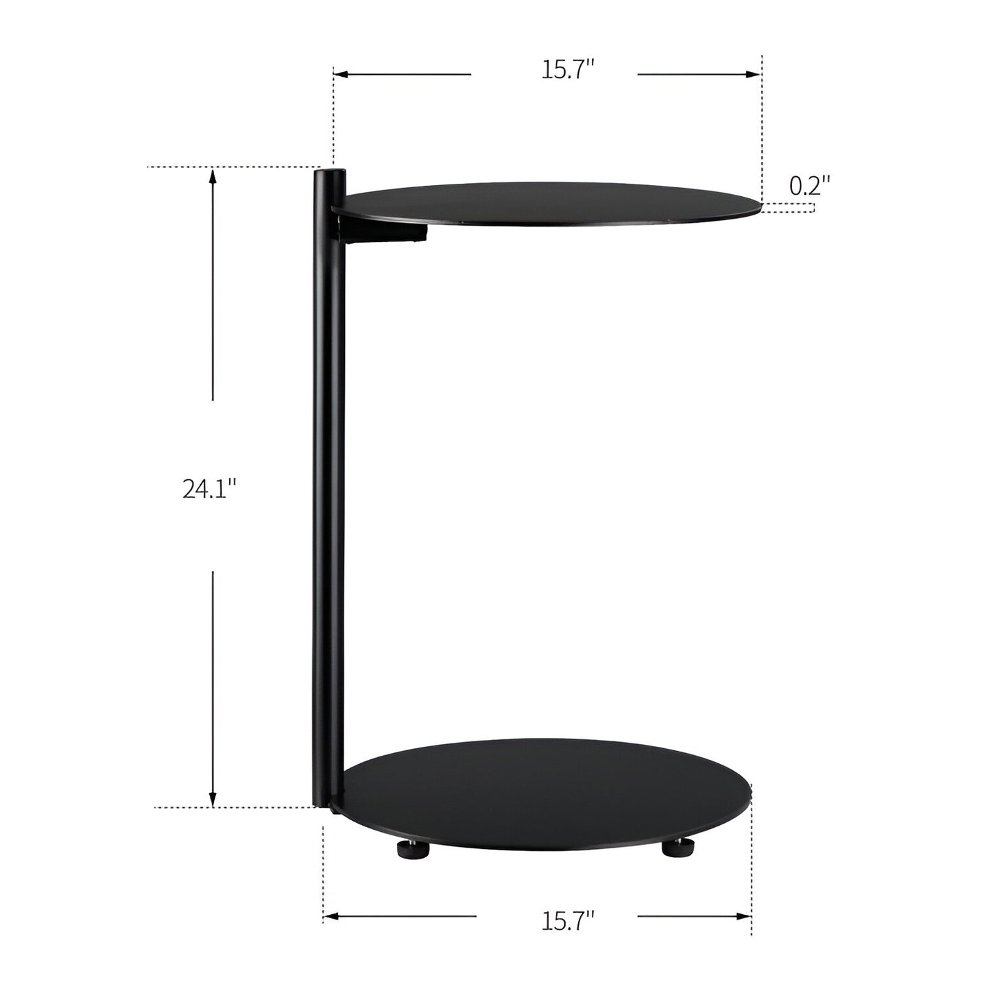 Laquonda Sofa Side Table - Slide Under Sofa, Couch or Bed Mini End Table