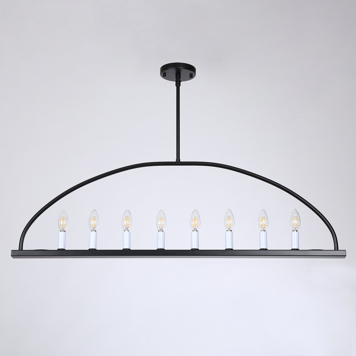 Linear Kitchen Island Minimalist Pendant Light, 8 Lights 38 inch