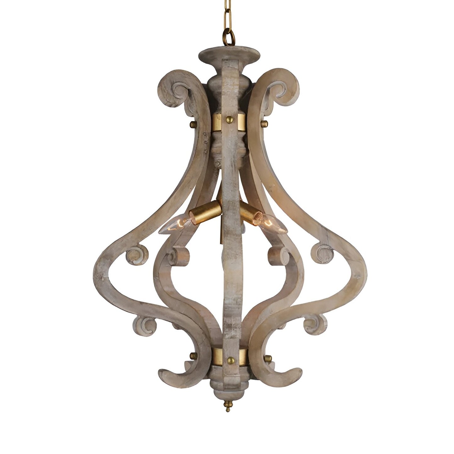 Pinckney 4 - Light Geometric Lantern Pendant with Wood Accents