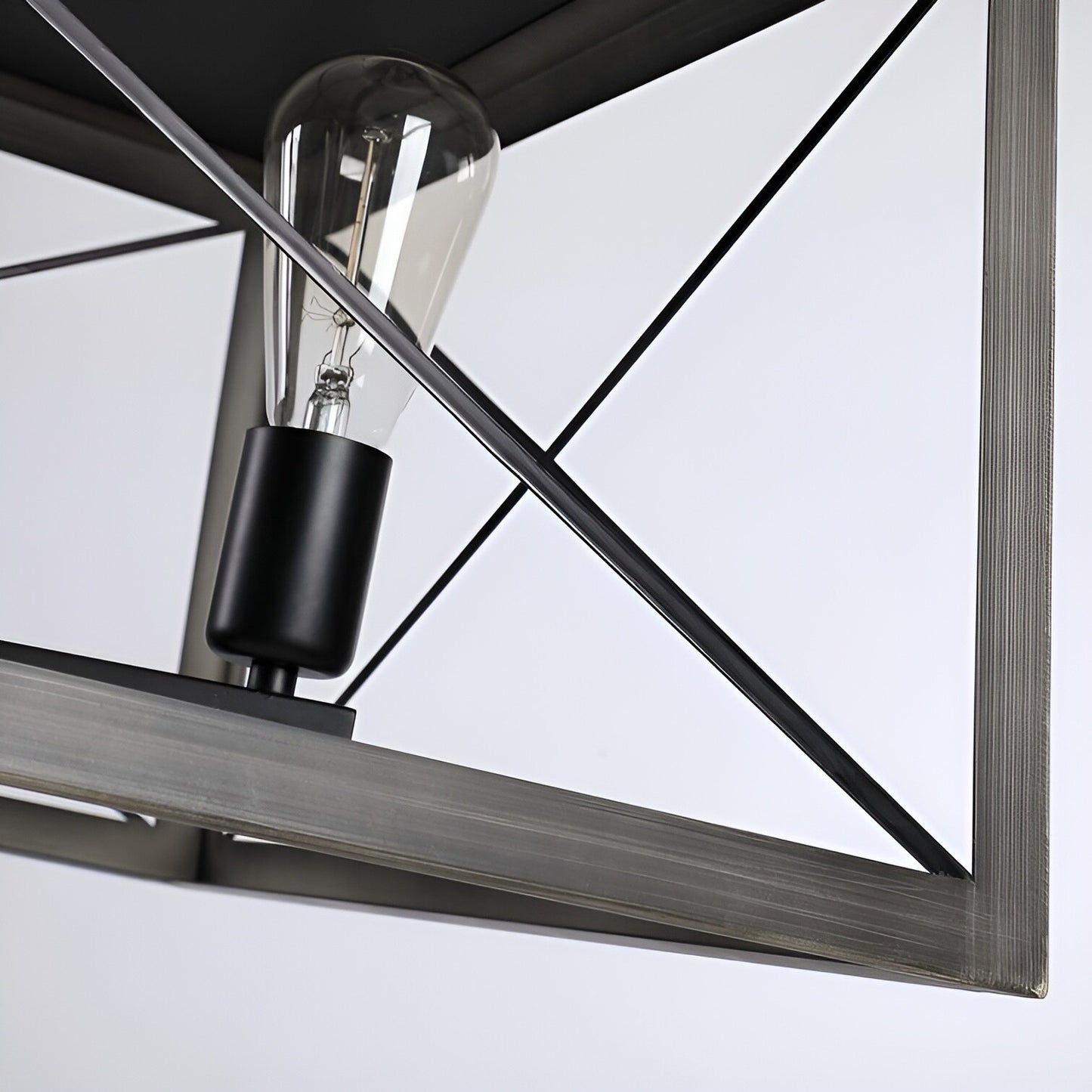 Open Cage Lantern, Geometric Chandelier Open Cage Ceiling Light