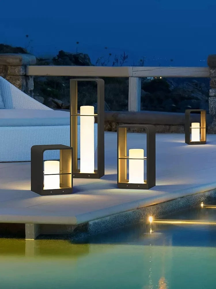 Modern Solar Garden Light - Villa Lawn LED Outdoor Lights Pathway Lamps Waterproof Landscape Lighting Courtyard Decor Floor Light