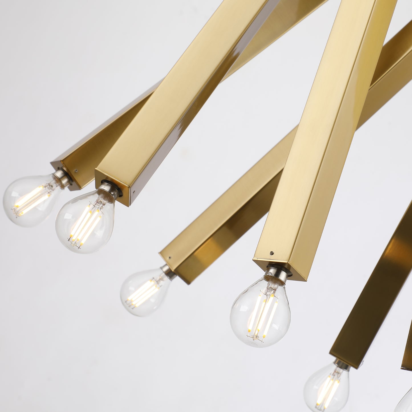 Nordic Simple Branch Sputnik, 12-Light Modern Barre Chandelier