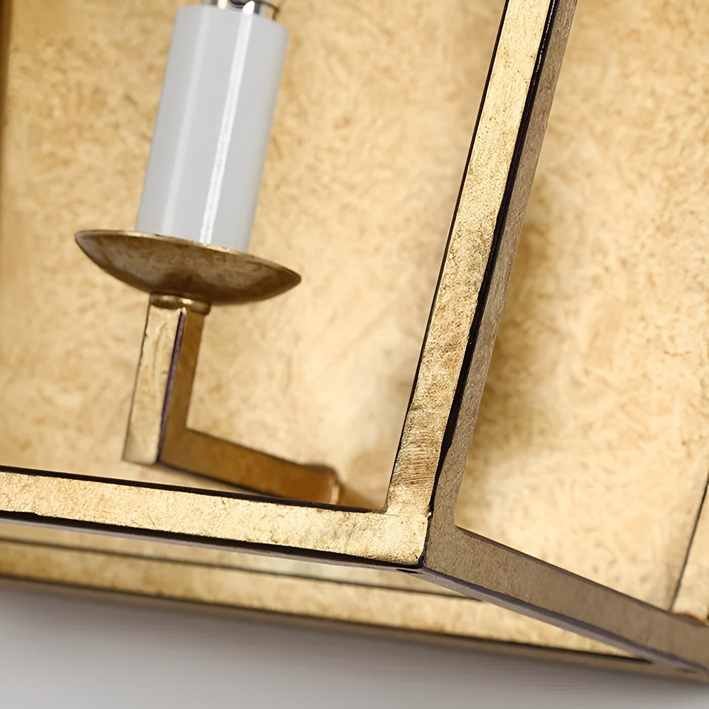 Vintage Gold Wall Sconces - Industrial Retro Style (Set of 2) Candle Wall Lights