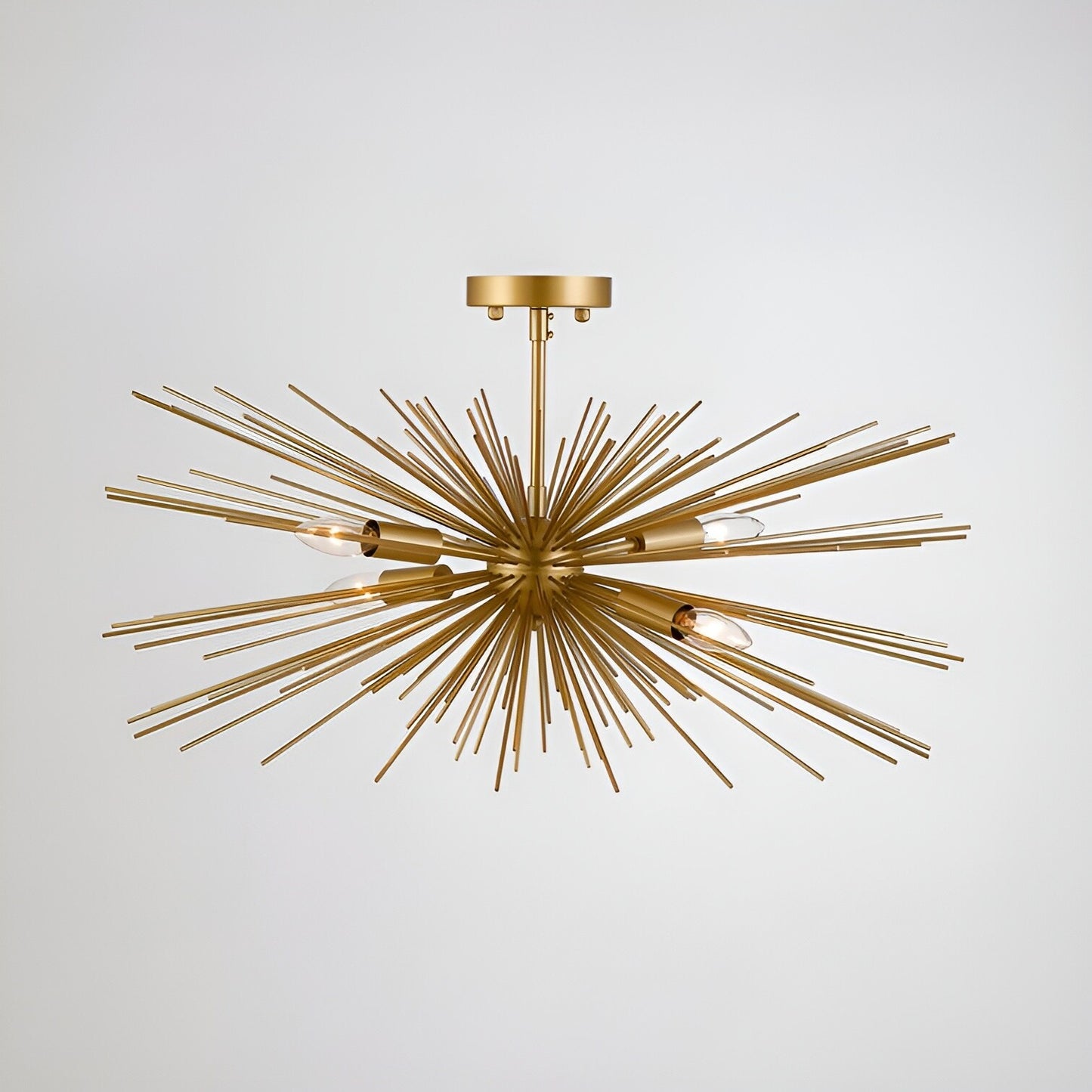 Lachance 27" Semi Flush Mount Sputnik Ceiling Light - Sci-fi Golden Globe Design