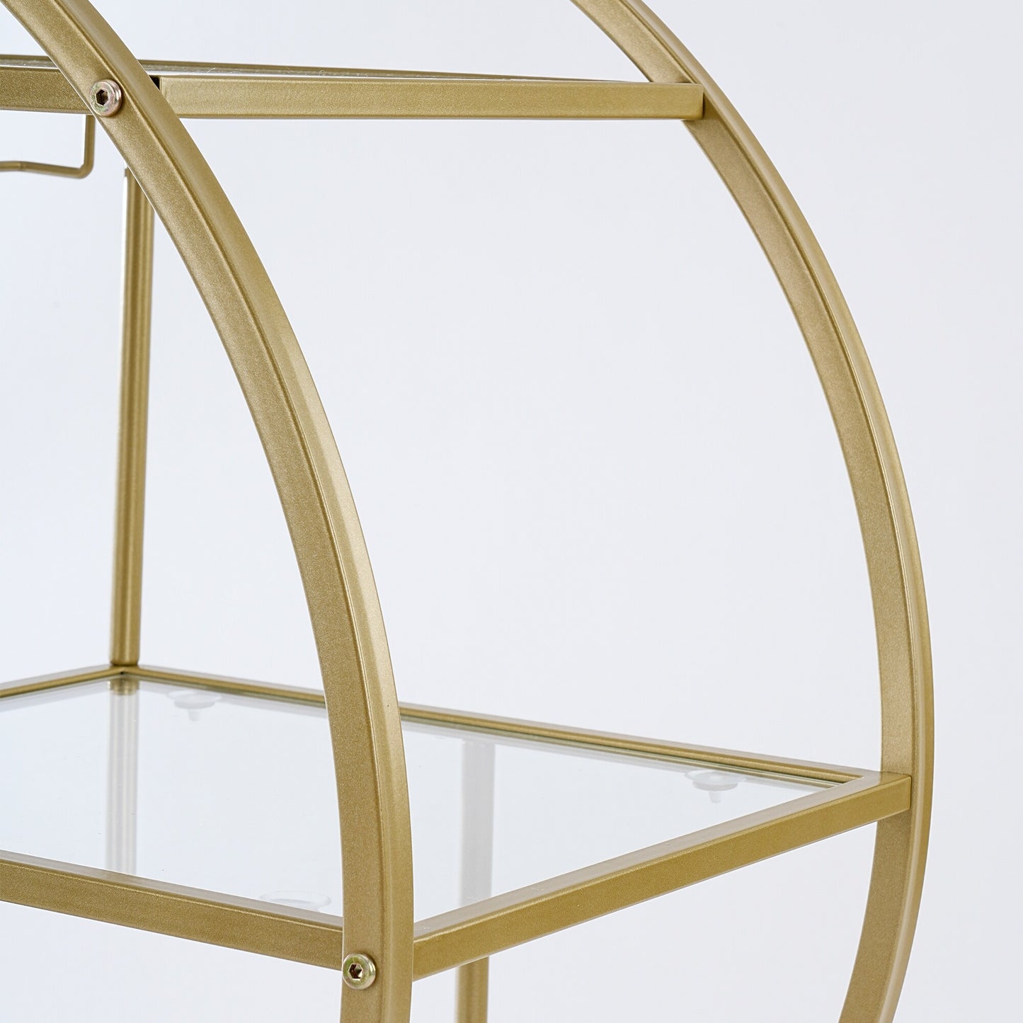Vannoy Gold or Black Bar Cart on Wheels by DecoMust - Sleek and Stylish Home & Food Appetizer Table
