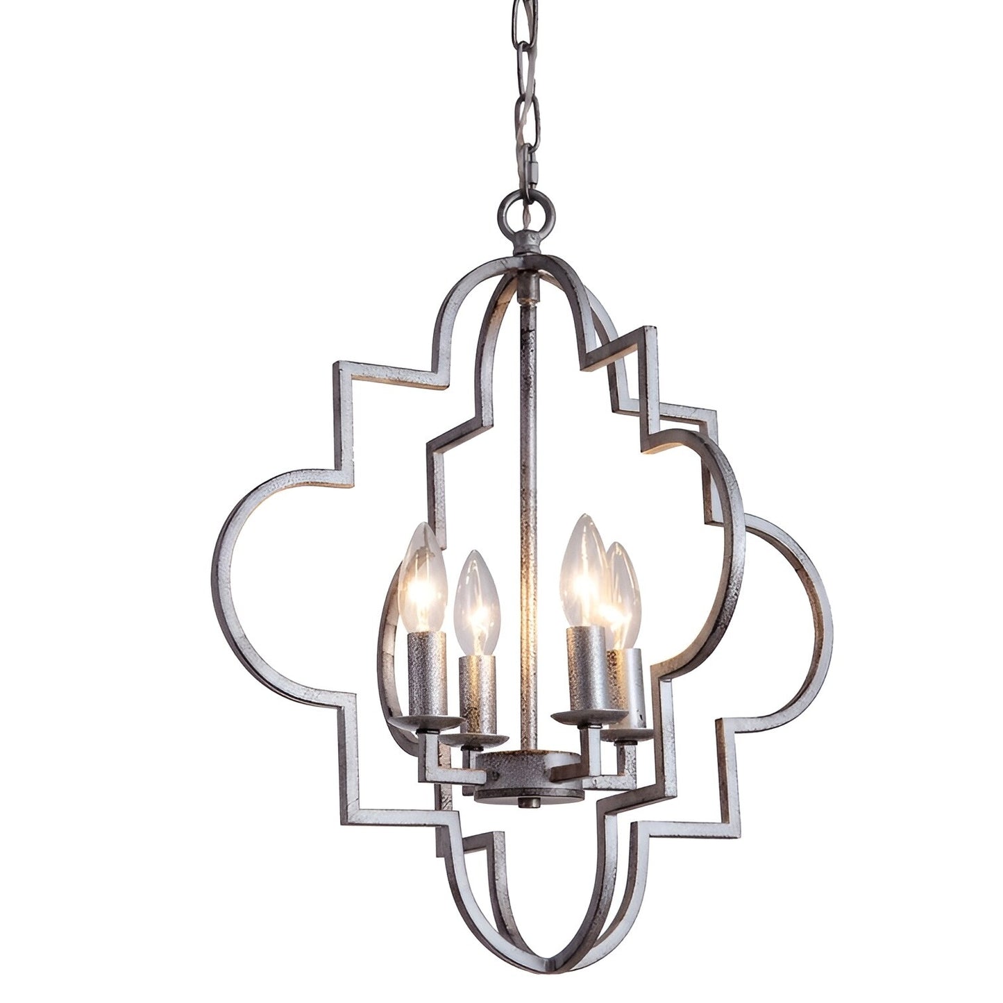 DecoMust Dequinton 4-Light Silver Ancient Style Medieval Pendant - Timeless Charm Illuminated β¨π°