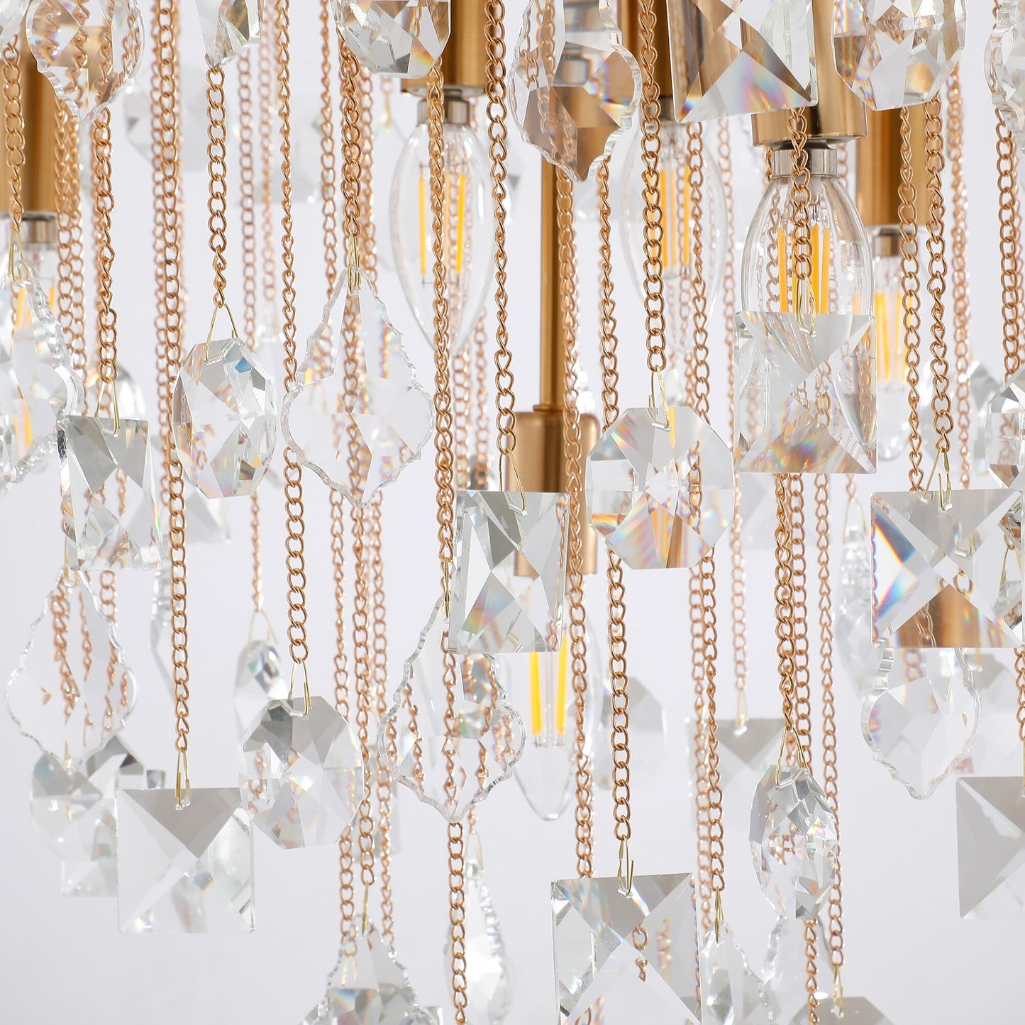 Modern Glam Tiered Crystal Chandelier, Luxury Lighting Classic Ambiance
