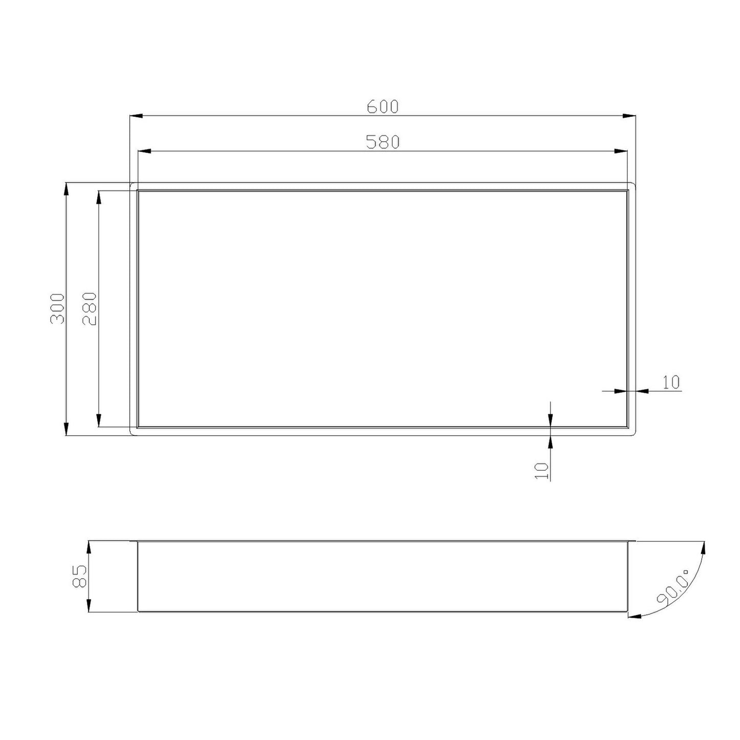 Premium Stainless Steel Shower Niche - 24" x 12" x 3.2" Dimensions, 18 Gauge Quality