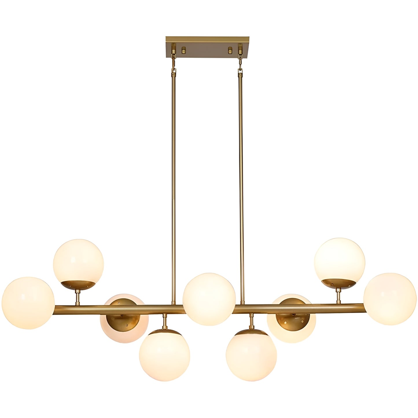 Globe White Pendant Lights for Kitchen Island, Futuristic Spheres (Black or Gold)