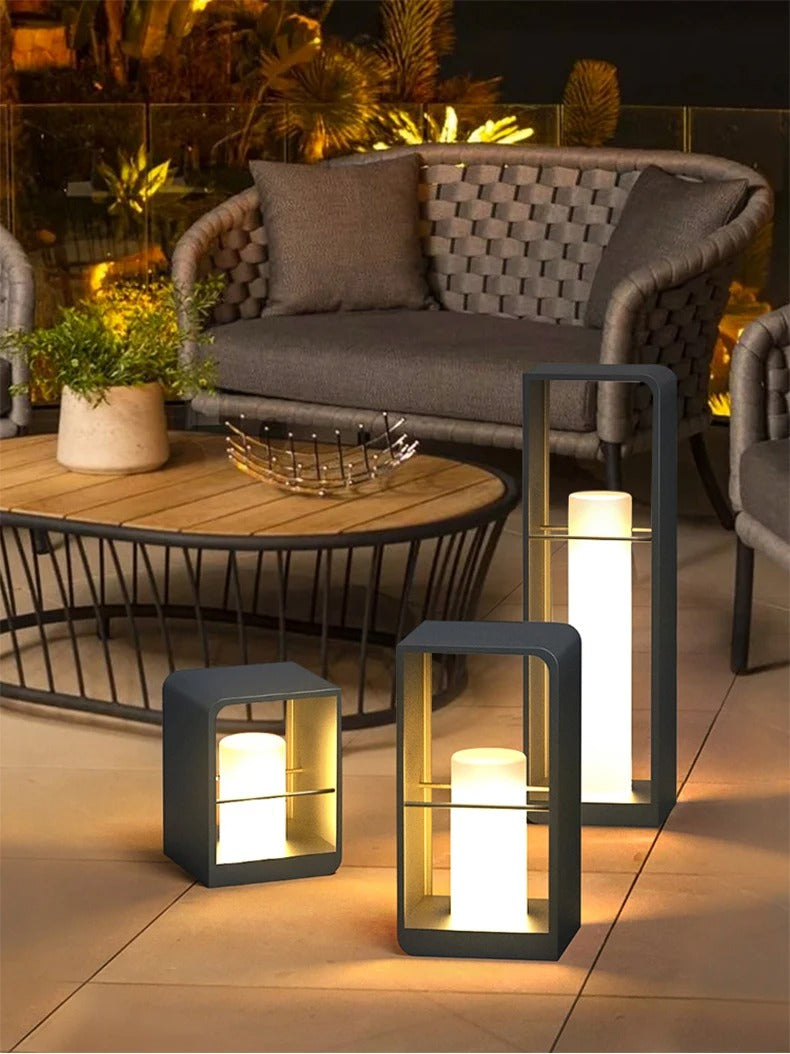 Modern Solar Garden Light - Villa Lawn LED Outdoor Lights Pathway Lamps Waterproof Landscape Lighting Courtyard Decor Floor Light
